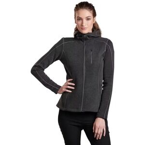 Kuhl Revive Fleece Hoodie Women's Fleece Full Zip Gray Jacket Outdoor Size Small